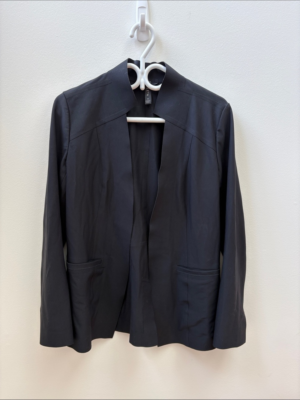 Athleta Black Open-Front Blazer Jacket